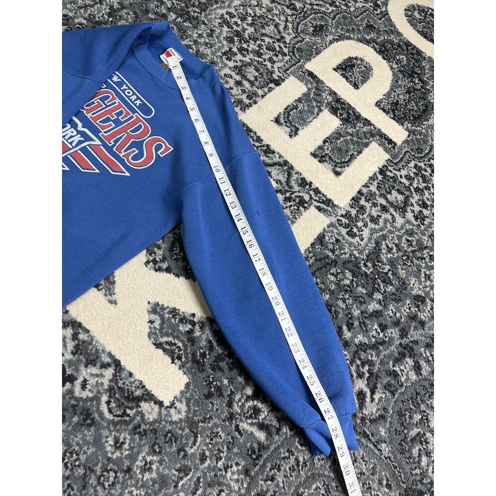 Vintage Mens 90s New York Rangers Hockey Sweatshirt Size Medium Made In USA - Picture 6 of 10